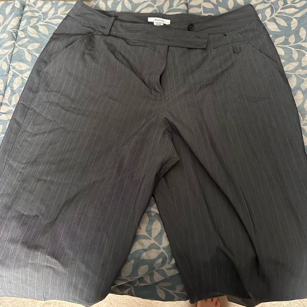 Women’s dress trousers, Dress Barn size 16 grey pinstripe